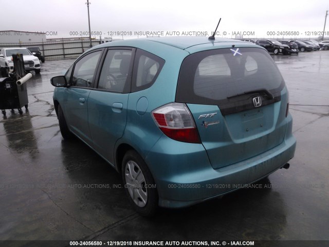 JHMGE8H30DC061252 - 2013 HONDA FIT Light Blue photo 3