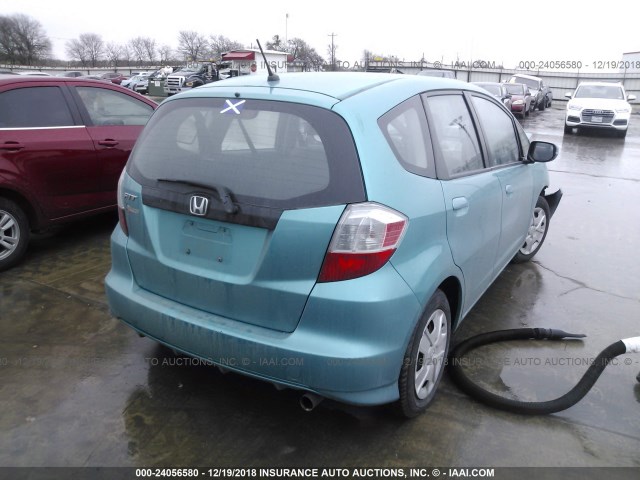 JHMGE8H30DC061252 - 2013 HONDA FIT Light Blue photo 4