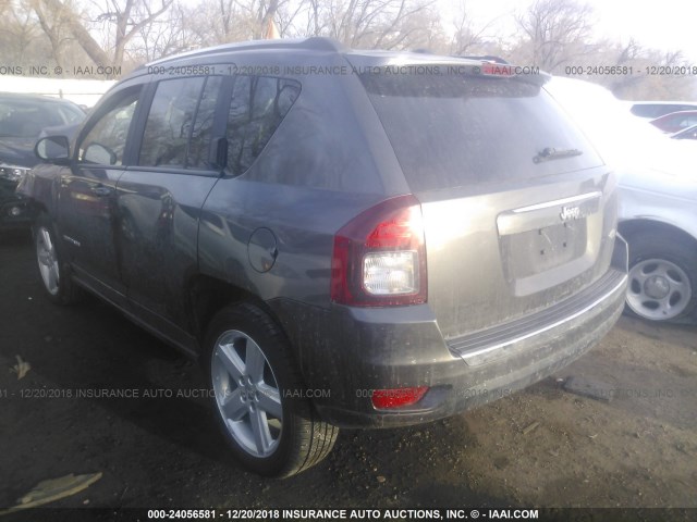 1C4NJCEA2ED887171 - 2014 JEEP COMPASS LATITUDE GRAY photo 3