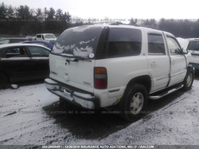 1GKEK13Z52R147076 - 2002 GMC YUKON WHITE photo 4