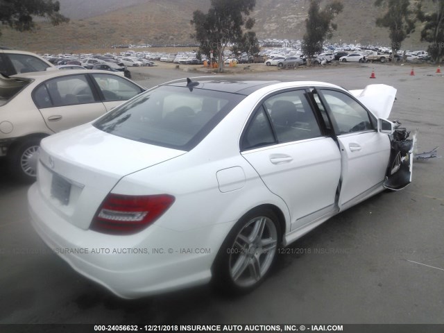 WDDGF4HB3DR279543 - 2013 MERCEDES-BENZ C 250 WHITE photo 4