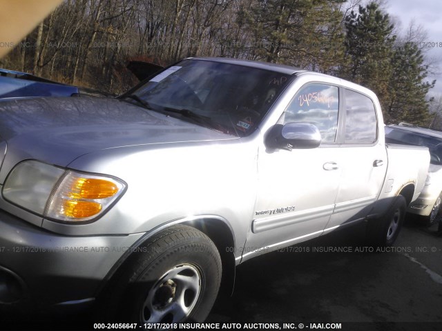 5TBDT441X4S466338 - 2004 TOYOTA TUNDRA DOUBLE CAB SR5 SILVER photo 2