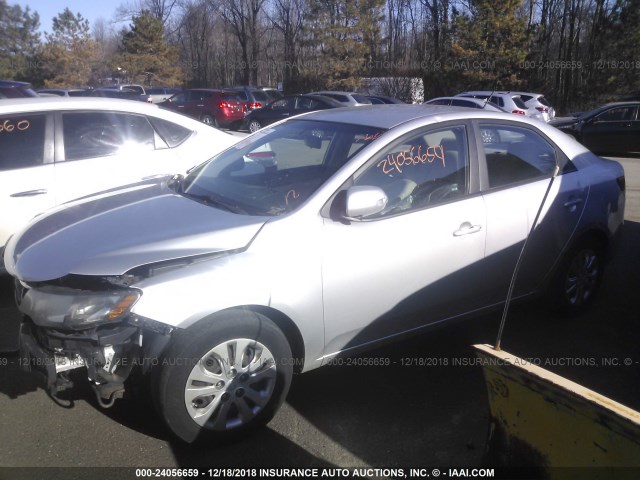 KNAFU4A25A5297936 - 2010 KIA FORTE EX SILVER photo 2