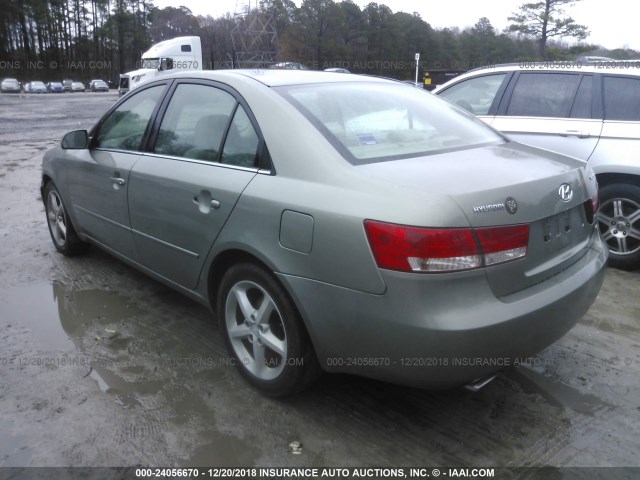 5NPEU46F37H238502 - 2007 HYUNDAI SONATA SE/LIMITED GREEN photo 3