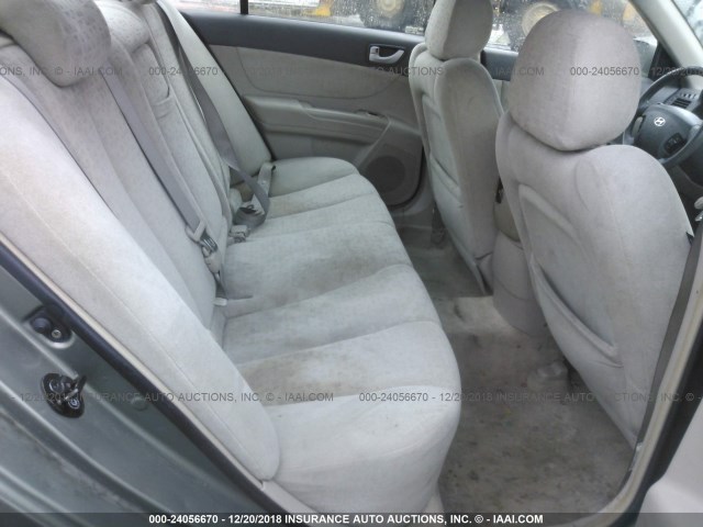 5NPEU46F37H238502 - 2007 HYUNDAI SONATA SE/LIMITED GREEN photo 8