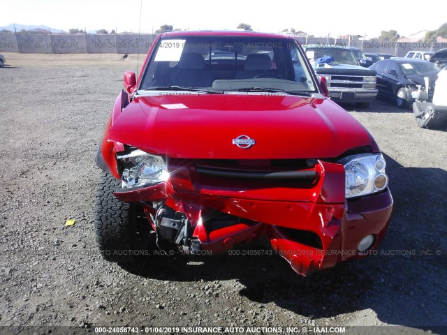 1N6ED26Y91C331708 - 2001 NISSAN FRONTIER KING CAB XE/KING CAB SE RED photo 6