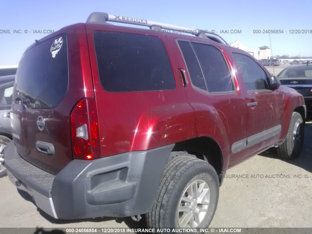 5N1AN0NU0EN805830 - 2014 NISSAN XTERRA X/S/PRO-4X RED photo 4