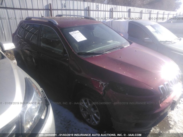 1C4PJMCB7FW702550 - 2015 JEEP CHEROKEE LATITUDE RED photo 1