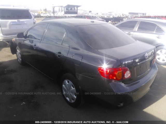 1NXBU40E49Z106419 - 2009 TOYOTA COROLLA S/LE/XLE BLACK photo 3