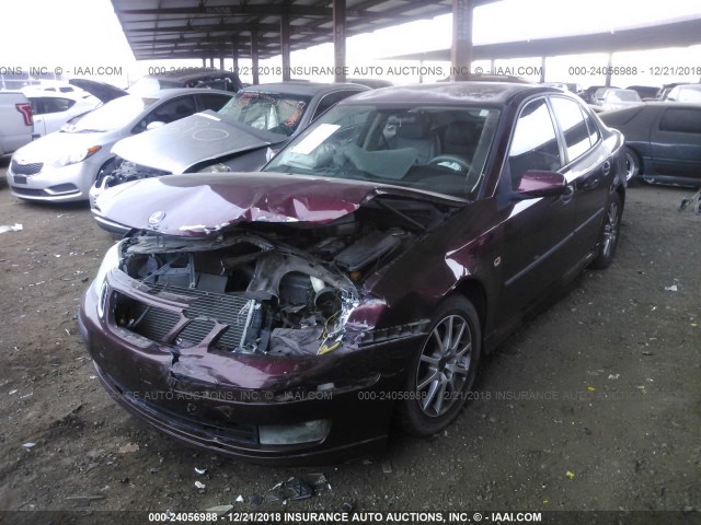 YS3FD49Y441015852 - 2004 SAAB 9-3 ARC MAROON photo 2