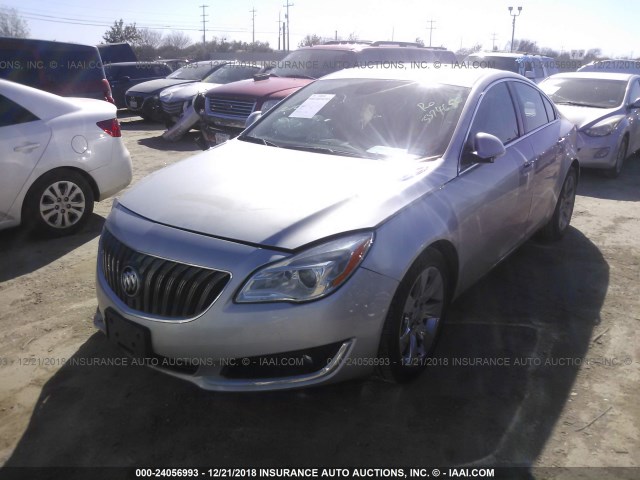 2G4GK5EX2F9273205 - 2015 BUICK REGAL SILVER photo 2