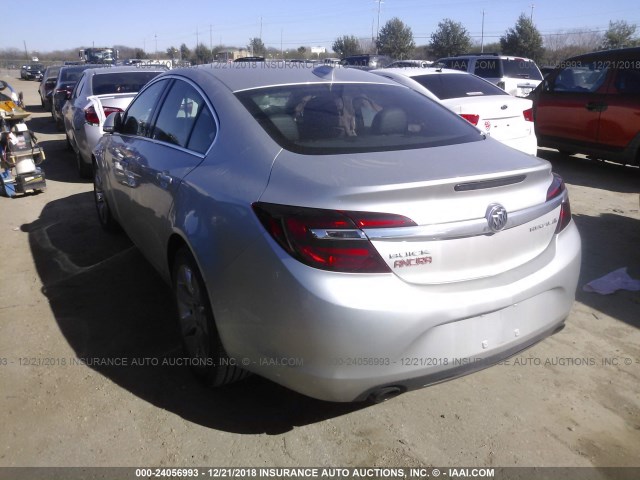 2G4GK5EX2F9273205 - 2015 BUICK REGAL SILVER photo 3