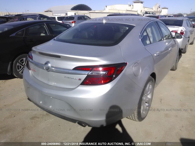 2G4GK5EX2F9273205 - 2015 BUICK REGAL SILVER photo 4