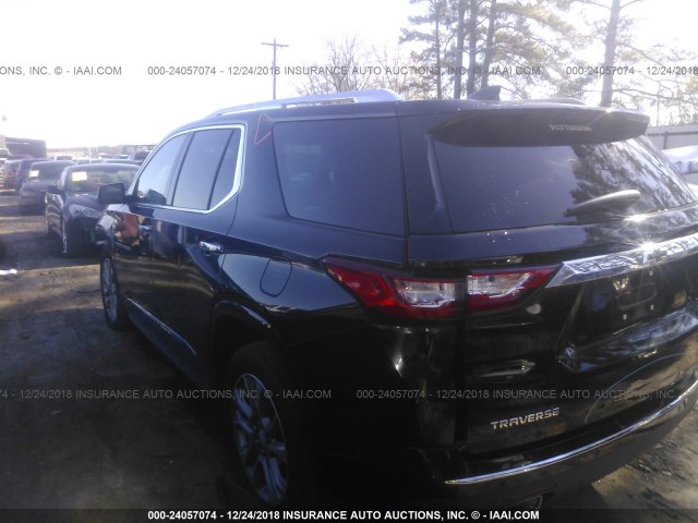 1GNERKKW7JJ110751 - 2018 CHEVROLET TRAVERSE PREMIER BLACK photo 3