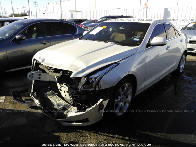 1G6AA5RA2D0141185 - 2013 CADILLAC ATS WHITE photo 2