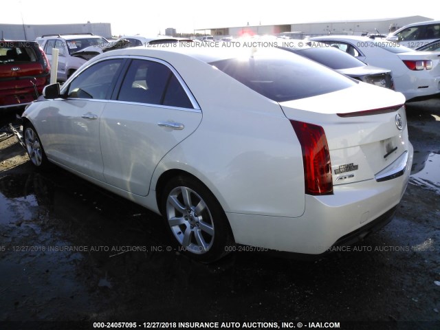 1G6AA5RA2D0141185 - 2013 CADILLAC ATS WHITE photo 3