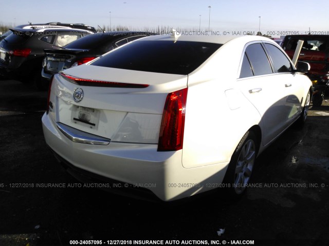 1G6AA5RA2D0141185 - 2013 CADILLAC ATS WHITE photo 4