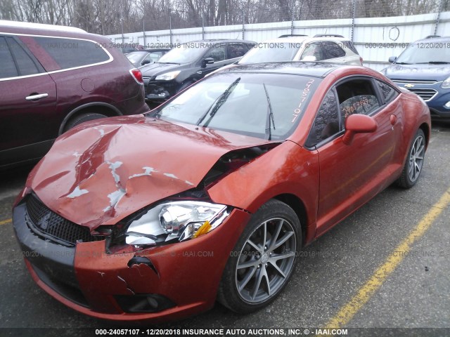 4A31K5DF8BE007811 - 2011 MITSUBISHI ECLIPSE GS SPORT ORANGE photo 2