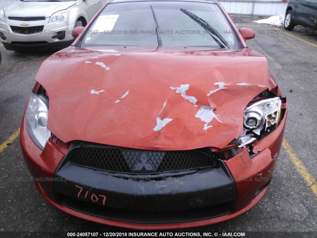 4A31K5DF8BE007811 - 2011 MITSUBISHI ECLIPSE GS SPORT ORANGE photo 6