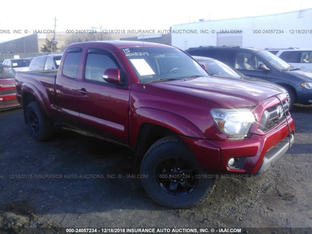 5TFUU4EN0FX126330 - 2015 TOYOTA TACOMA ACCESS CAB/TRD PRO RED photo 1