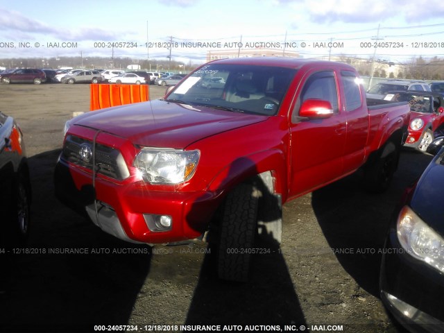 5TFUU4EN0FX126330 - 2015 TOYOTA TACOMA ACCESS CAB/TRD PRO RED photo 2