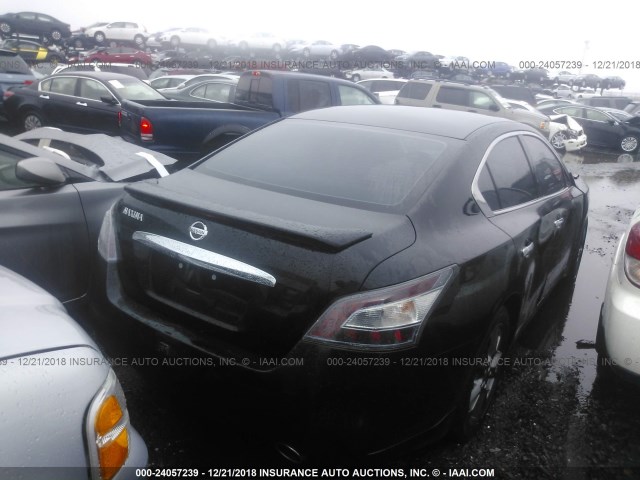 1N4AA5APXEC909045 - 2014 NISSAN MAXIMA S/SV BLACK photo 4