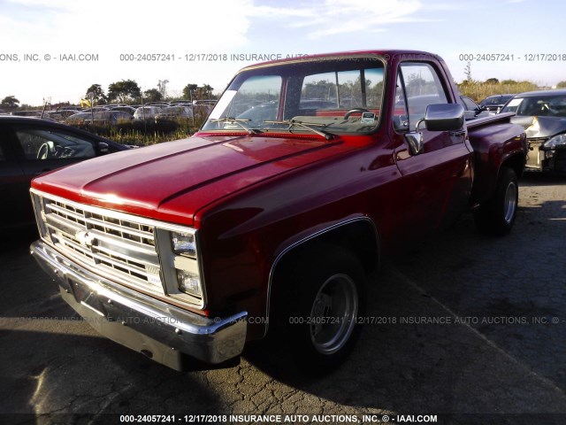 1GCER14K1HS110018 - 1987 CHEVROLET R10 RED photo 2