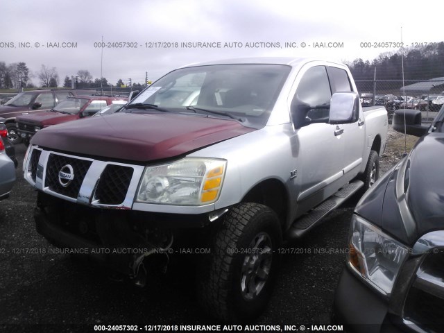 1N6AA07B44N568914 - 2004 NISSAN TITAN GRAY photo 2