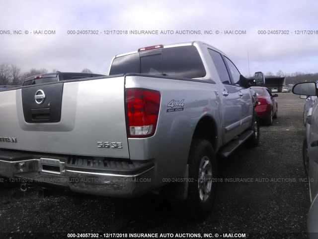 1N6AA07B44N568914 - 2004 NISSAN TITAN GRAY photo 4