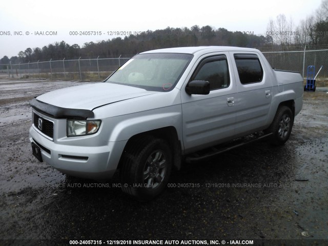 2HJYK16358H537521 - 2008 HONDA RIDGELINE SILVER photo 2