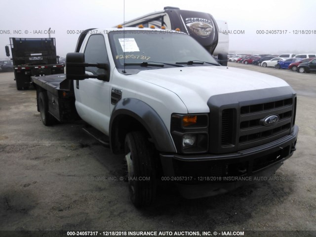 1FDXF46R78ED18251 - 2008 FORD F450 SUPER DUTY WHITE photo 1