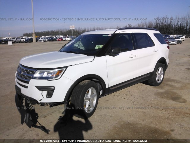 1FM5K7D87JGB29950 - 2018 FORD EXPLORER XLT WHITE photo 2