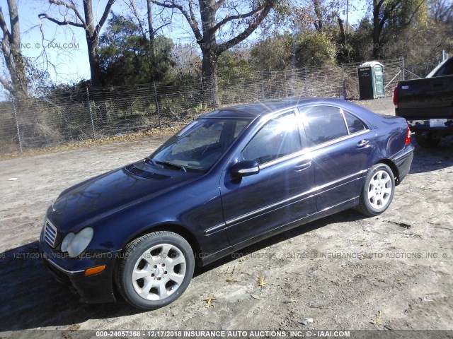 WDBRF92HX6F770207 - 2006 MERCEDES-BENZ C GENERATION 2006  BLUE photo 2