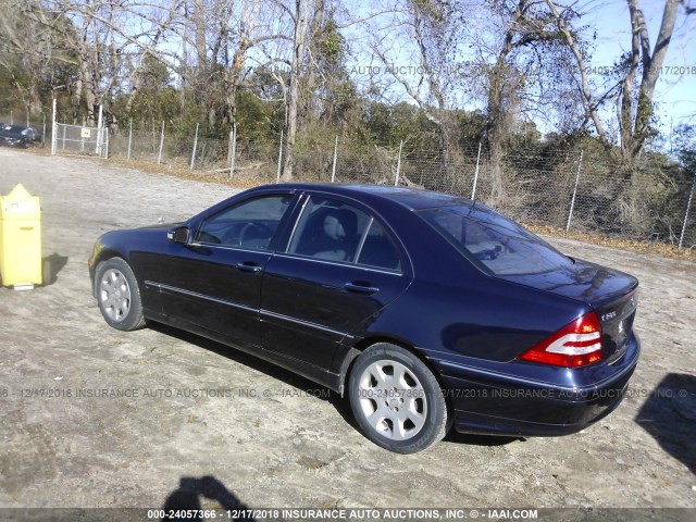 WDBRF92HX6F770207 - 2006 MERCEDES-BENZ C GENERATION 2006  BLUE photo 3