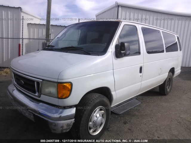 1FBSS31LX3HA59189 - 2003 FORD ECONOLINE E350 SUPER DUTY WAGON WHITE photo 2