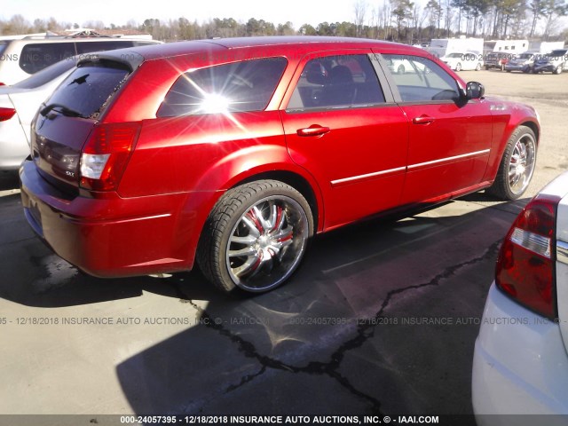 2D4FV47VX7H754293 - 2007 DODGE MAGNUM SXT RED photo 4