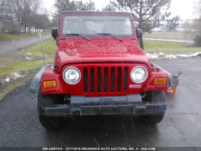 1J4FA29156P752155 - 2006 JEEP WRANGLER / TJ SE RED photo 6