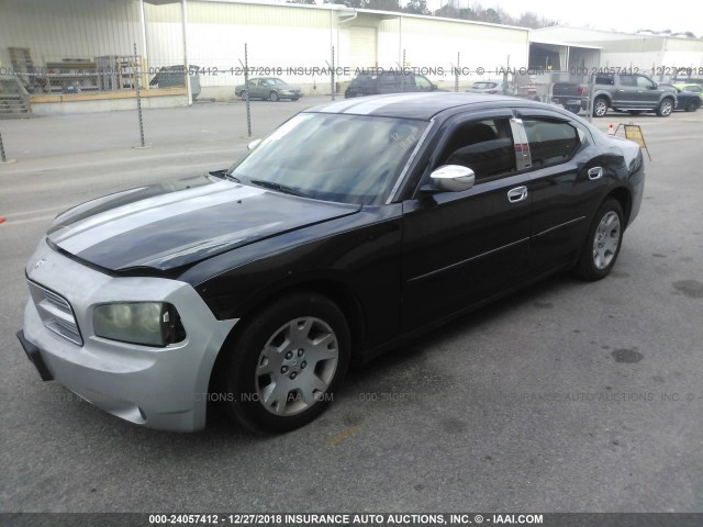 2B3KA43R96H380372 - 2006 DODGE CHARGER SE/SXT BLACK photo 2