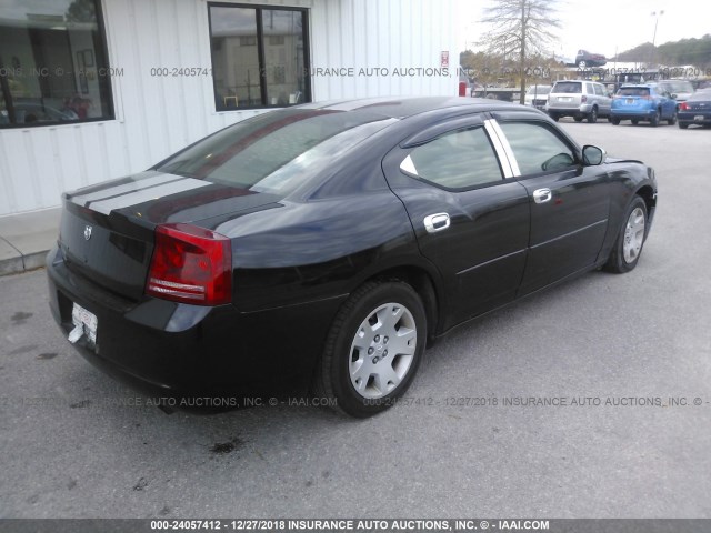 2B3KA43R96H380372 - 2006 DODGE CHARGER SE/SXT BLACK photo 4