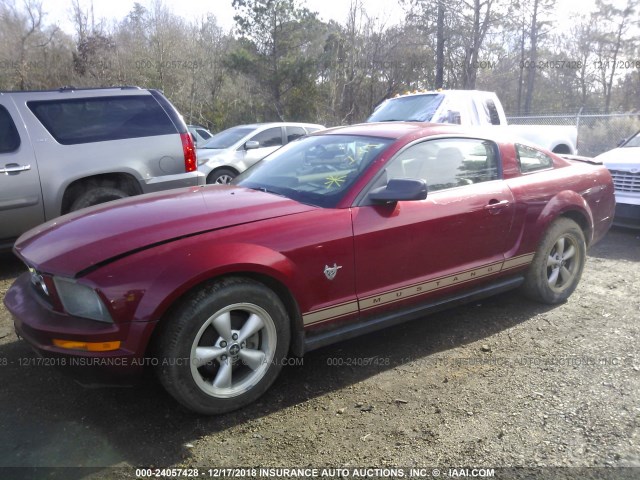 1ZVHT80N695142502 - 2009 FORD MUSTANG RED photo 2
