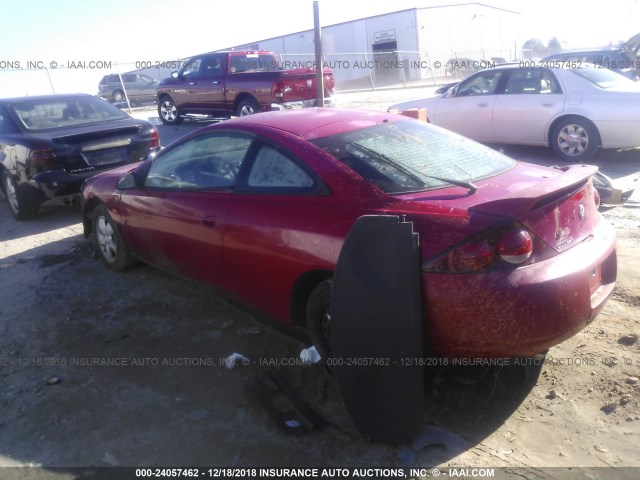 1ZWFT6033Y5603157 - 2000 MERCURY COUGAR I4 RED photo 3