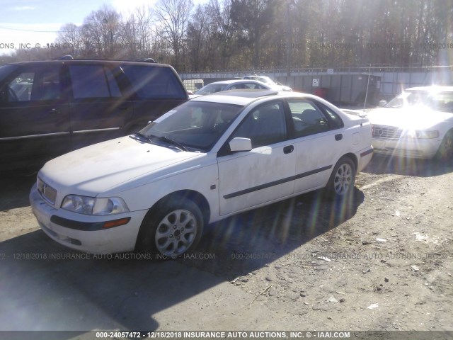 YV1VS29541F716614 - 2001 VOLVO S40 1.9T WHITE photo 2