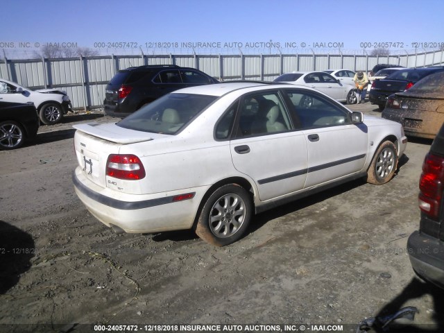 YV1VS29541F716614 - 2001 VOLVO S40 1.9T WHITE photo 4