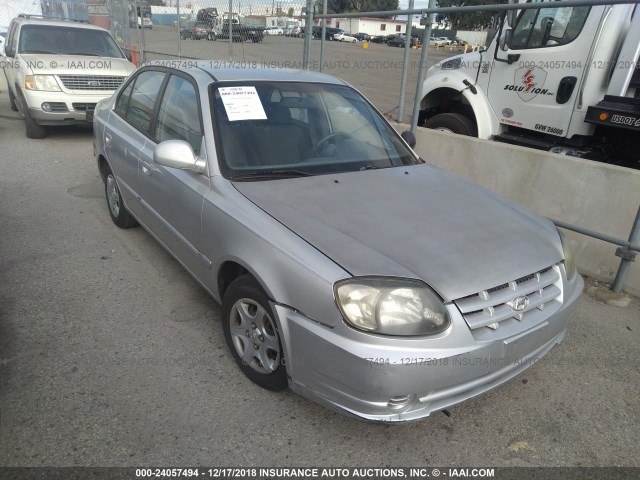 KMHCG45C15U653645 - 2005 HYUNDAI ACCENT GL SILVER photo 1