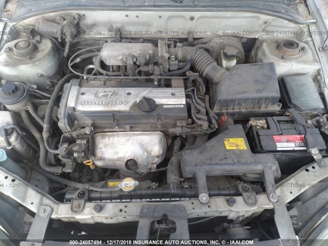 KMHCG45C15U653645 - 2005 HYUNDAI ACCENT GL SILVER photo 10