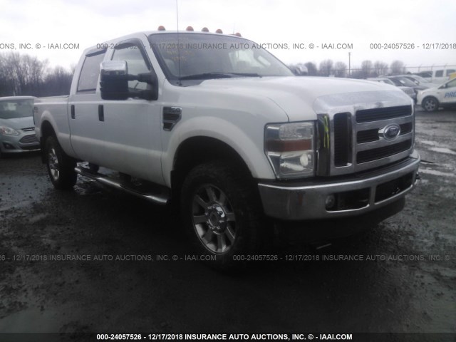 1FTWW31R58ED61763 - 2008 FORD F350 SRW SUPER DUTY WHITE photo 1