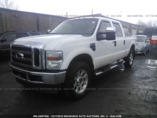 1FTWW31R58ED61763 - 2008 FORD F350 SRW SUPER DUTY WHITE photo 2