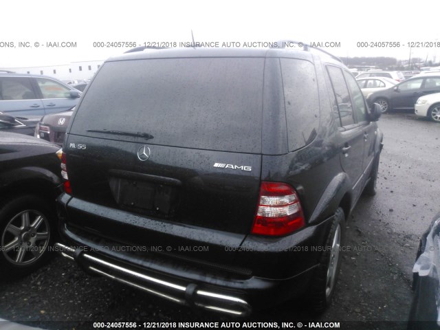 4JGAB74E51A238818 - 2001 MERCEDES-BENZ ML 55 BLACK photo 4