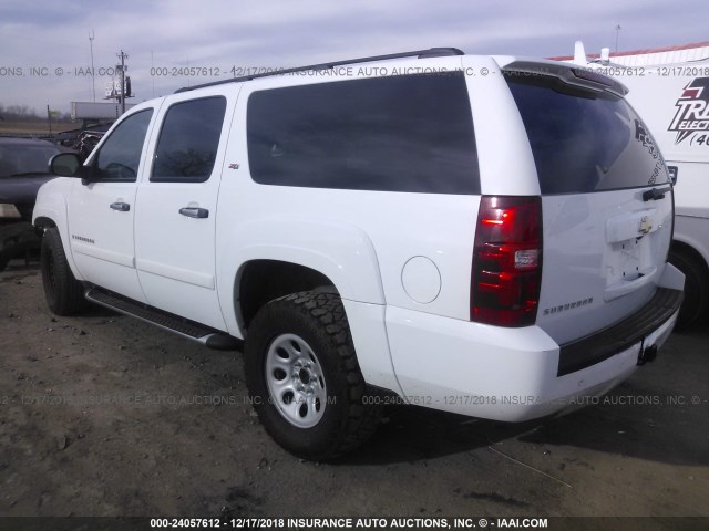 3GNFK163X8G186902 - 2008 CHEVROLET SUBURBAN K1500 LS WHITE photo 3