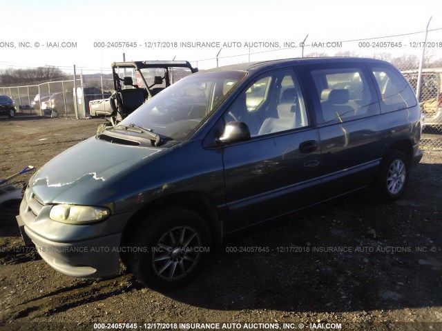 2B4FP25B3YR503970 - 2000 DODGE CARAVAN BLUE photo 2